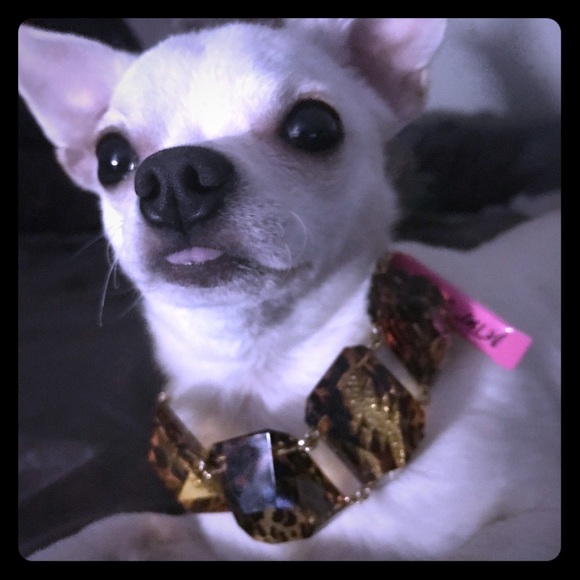 Betsey Johnson Jewelry - Betsey Johnson lucite huge statement bracelet leopard lighting bangle vintage